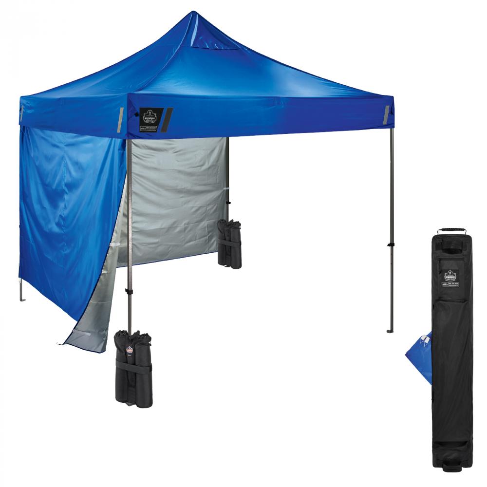 6051 Single Blue Heavy-Duty Pop-Up Tent Kit - 10ft x 10ft