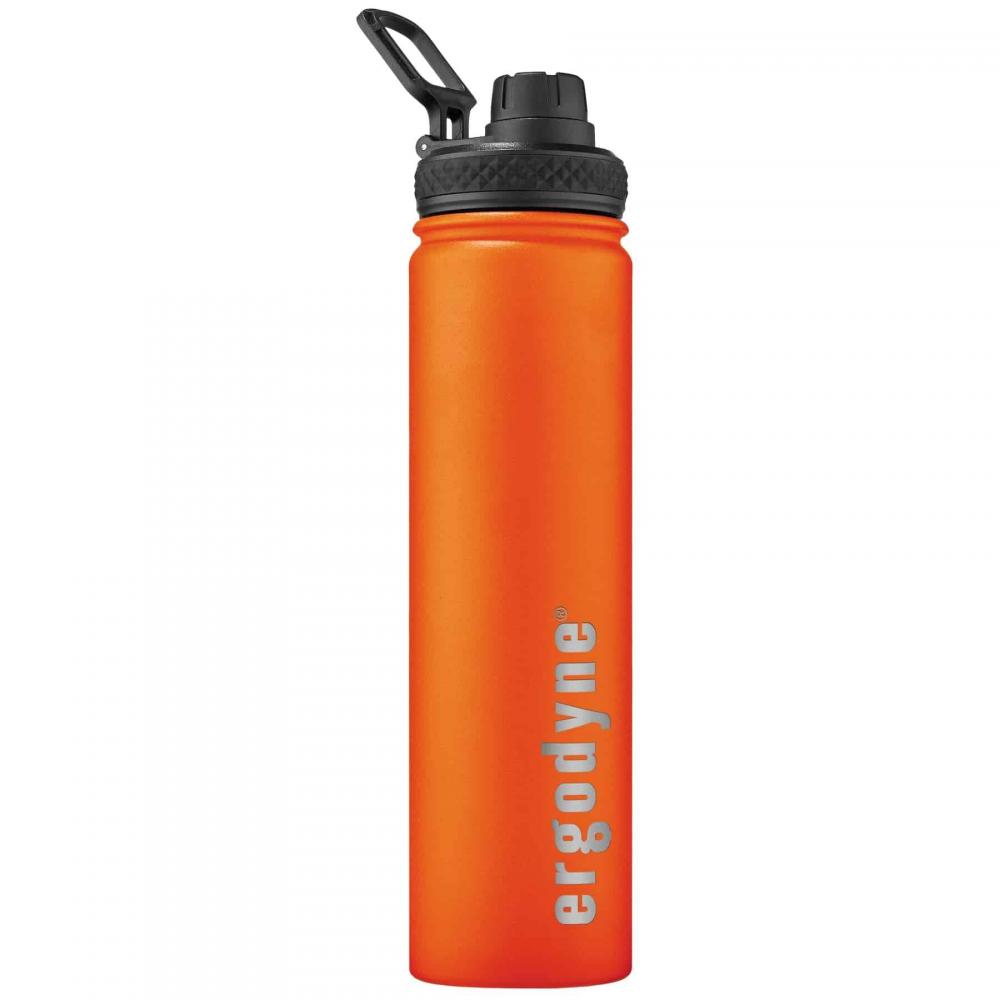 5152 750 ml Orange Insulated Stainless Steel Water Bottle - 25oz