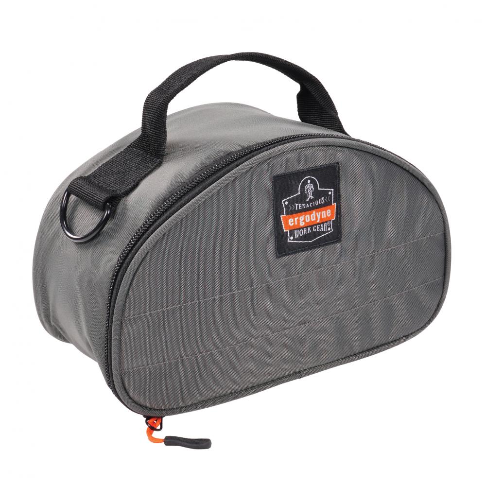 5187 Gray Clamshell Half Respirator Bag - Zipper Closure