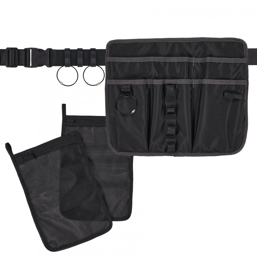 5715 Black Cleaning Apron Pouch with Pockets