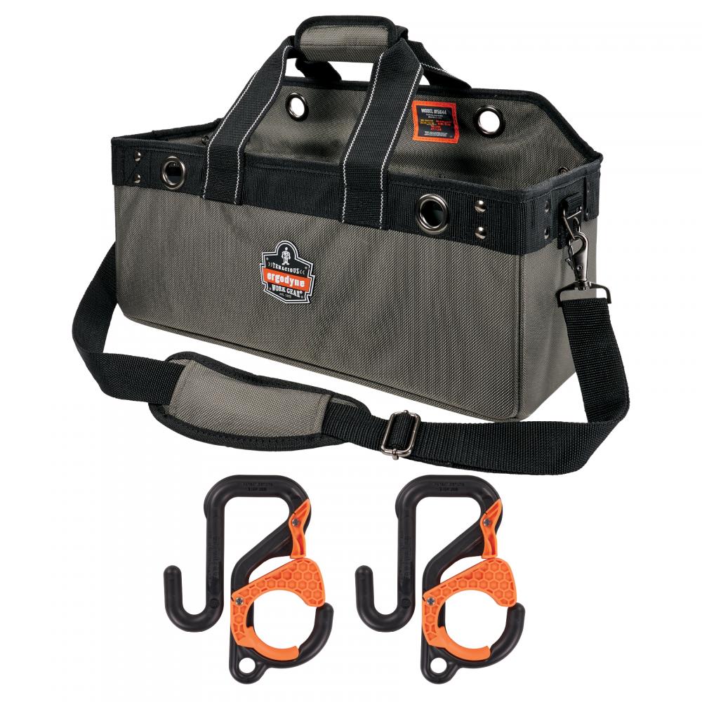 5846 L Gray Bucket Truck Tool Bag with Bucket Hooks Kit