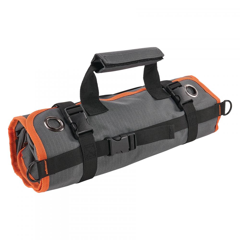 5874 Gray Roll Up Tool Bag - Zipper Pockets