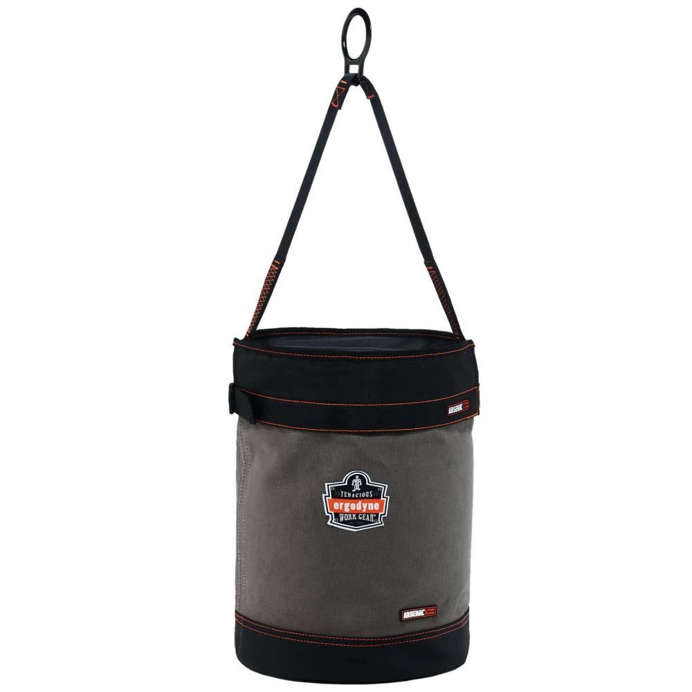 5960T L Gray Canvas Hoist Bucket and Top - D-Rings