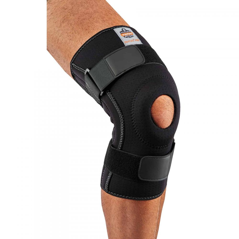 620 2XL Black Knee Sleeve - Open Patella Spiral Stays