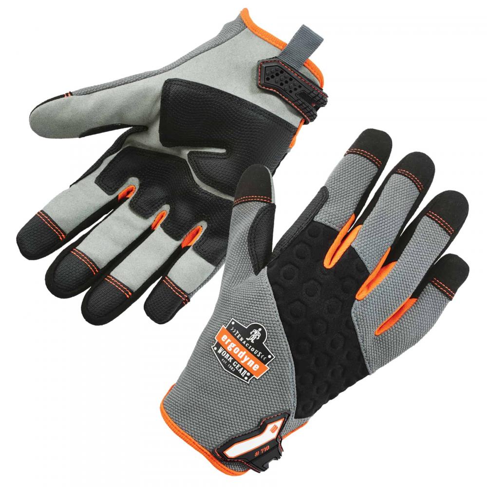 710 HEAVY-DUTY MECHANICS GLOVES LG GRAY / PROFLEX