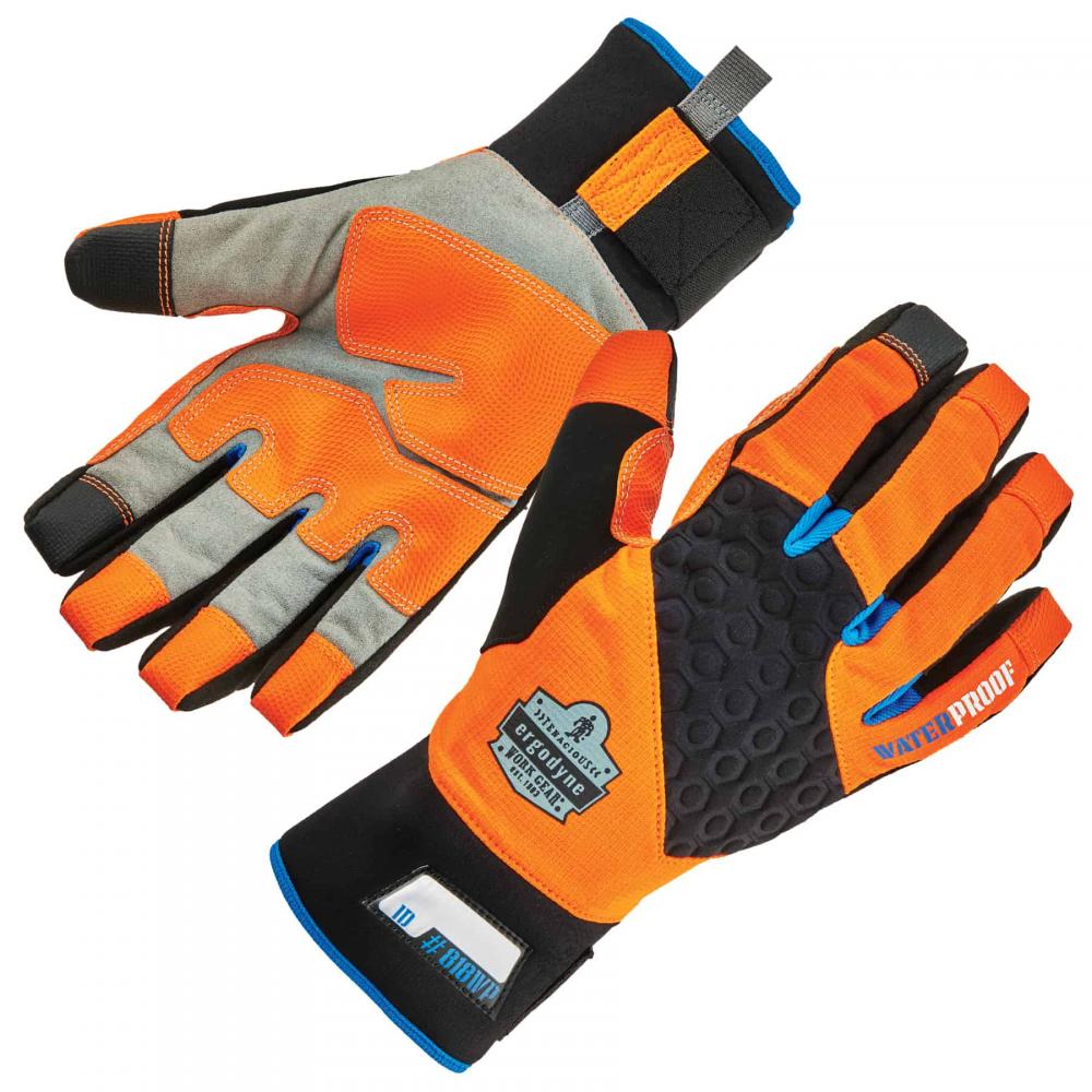 818WP THERMAL WATERPROOF UTILITY GLOVE XLG ORANGE / PROFLEX