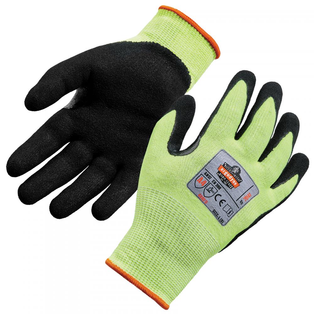 7041 1-pair XL Lime ANSI A4 Nitrile Coated CR Gloves