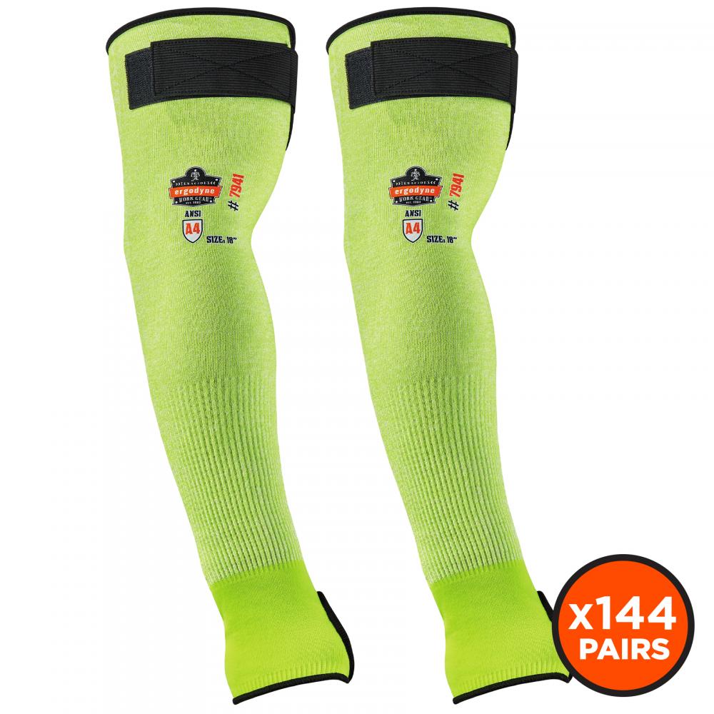 7941 144-pair 18 in Lime CR Protective Arm Sleeves