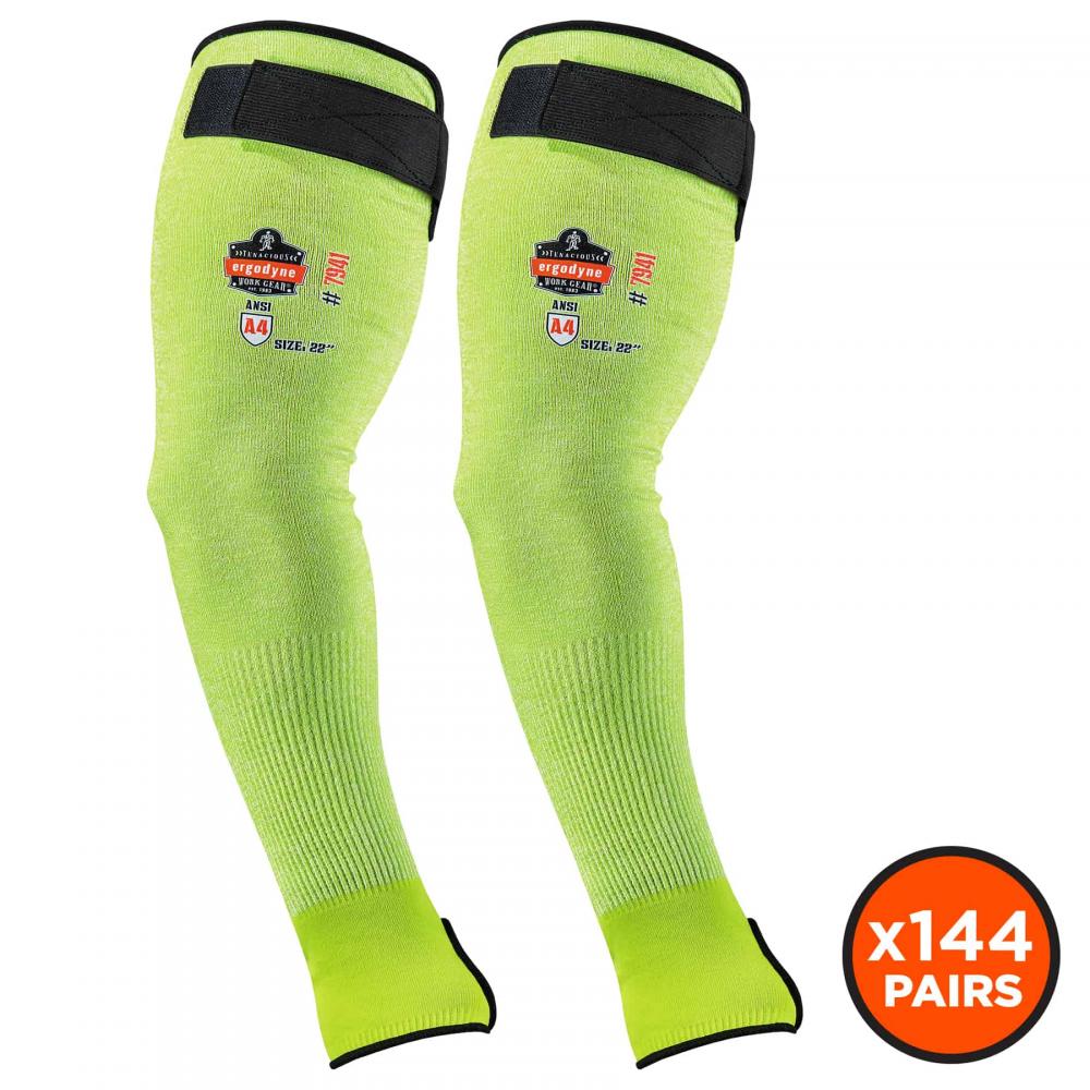 7941 144-pair 22 in Lime CR Protective Arm Sleeves