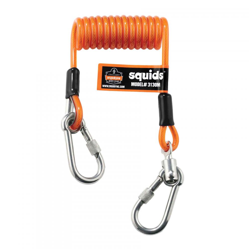 3130M Standard Orange Coiled Cable Lanyard - 5lbs