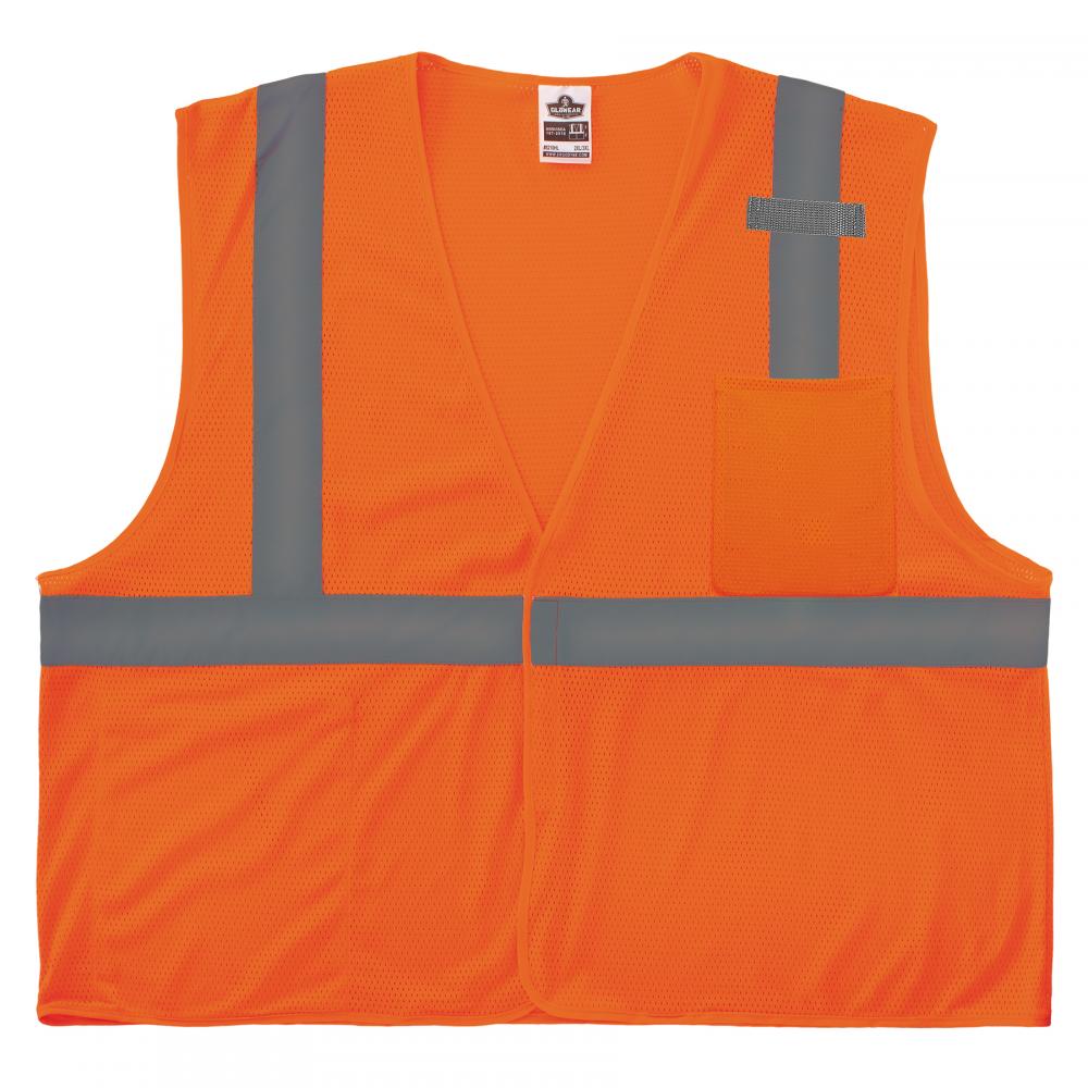 8210HL L/XL Orange Class 2 Economy Mesh Vest - HL