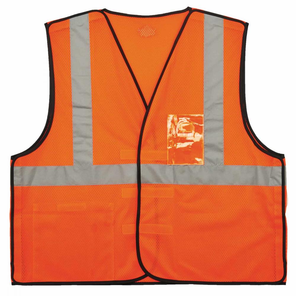 8216BA 4XL/5XL Orange Class 2 Breakaway Mesh Vest - ID Holder