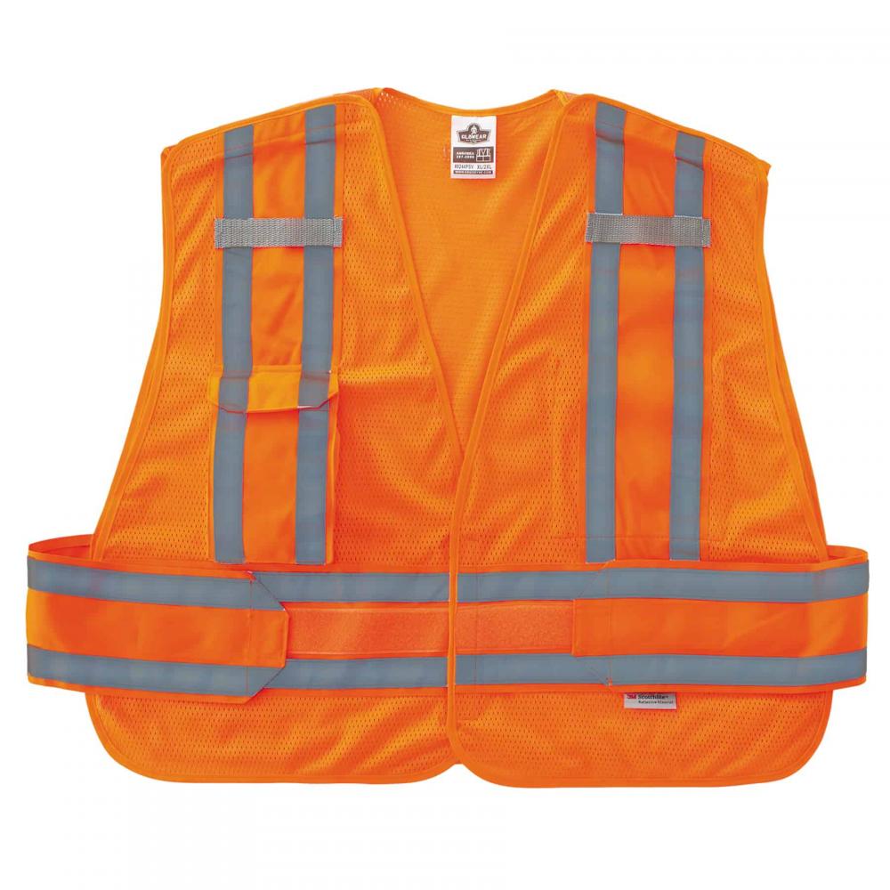 8244PSV M/L Orange Class 2 Expandable Public Safety Vest