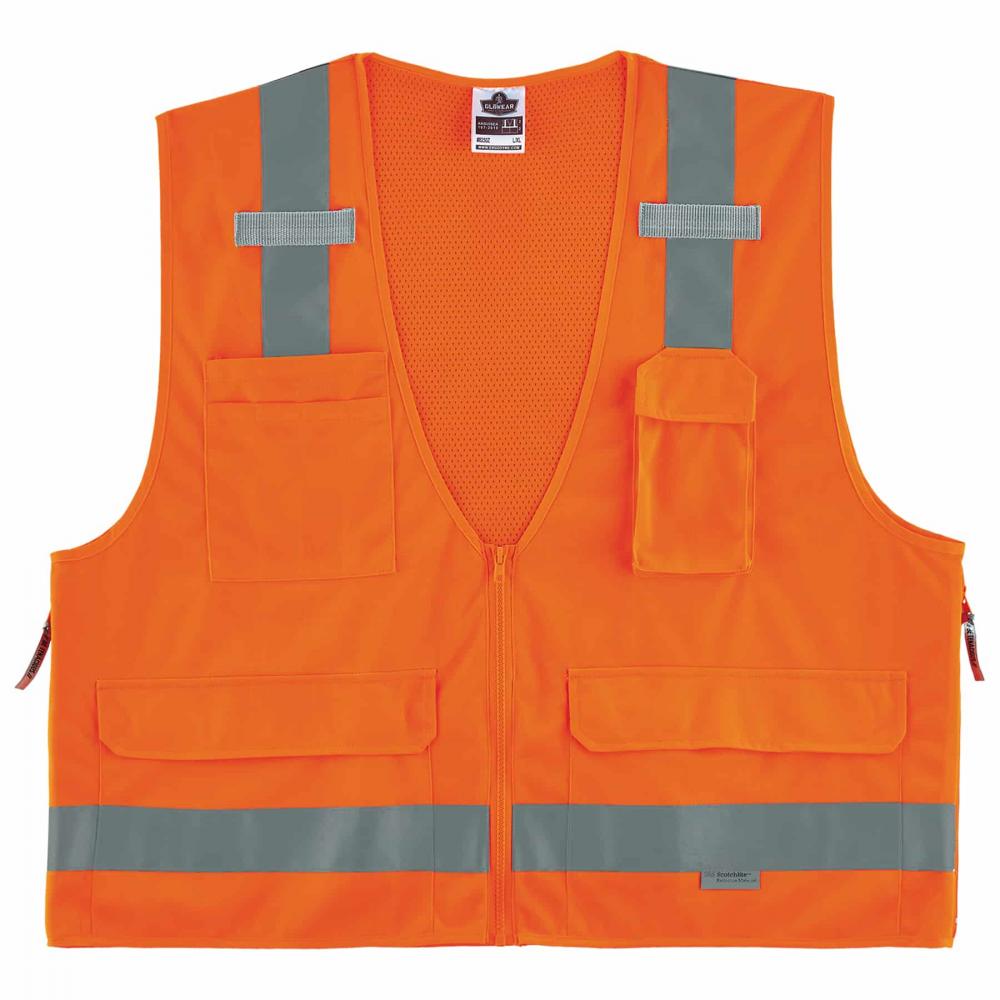 8250Z S/M Orange Class 2 Surveyors Vest