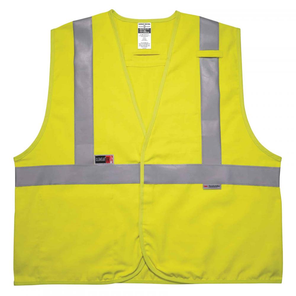 8261FRHL S/M Lime Class 2 FR Safety Vest - Dual Compliant - HL