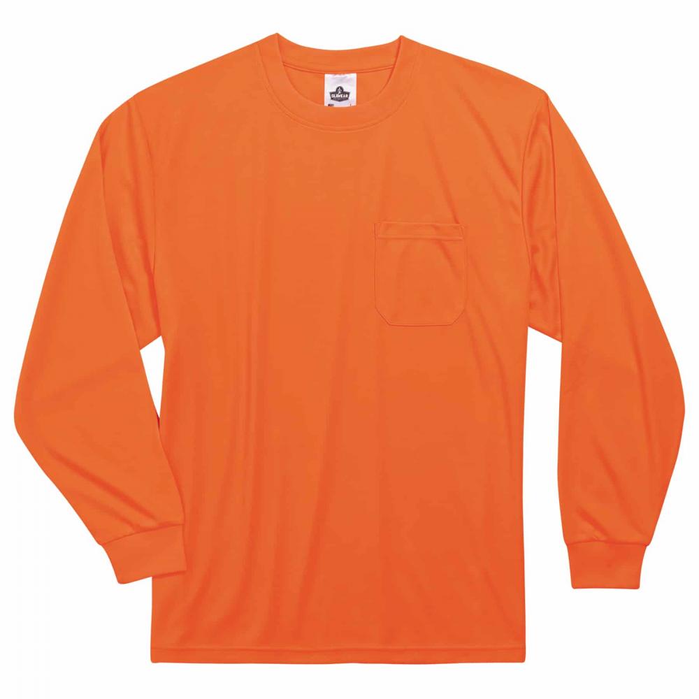 8091 NON-CERTIFIED LONG SLEEVE SHIRT ORANGE MED / GLOWEAR