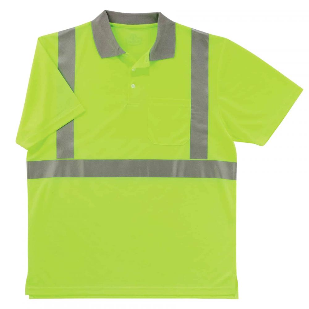 8295 L Lime Class 2 Hi-Vis Polo Shirt