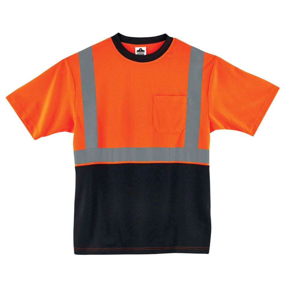 8289BK L Orange Class 2 Hi-Vis T-Shirt Black Bottom