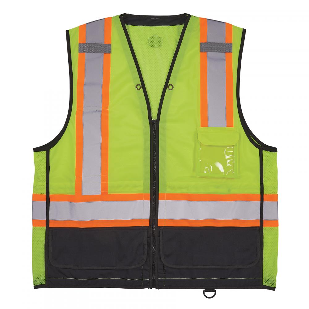 8251HDZBK 4XL/5XL Lime Hi Vis Safety Vest