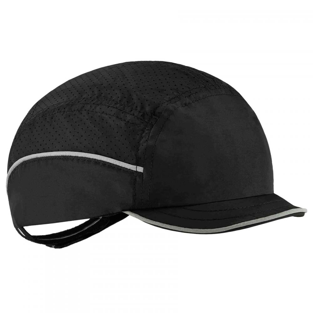 8955 Micro Brim Black Lightweight Bump Cap Hat