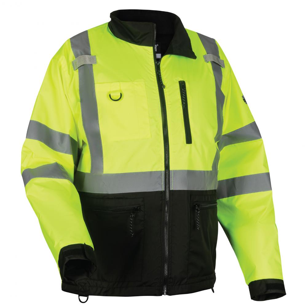 8351 L Lime Hi-Vis Windbreaker Water-Resistant Jacket