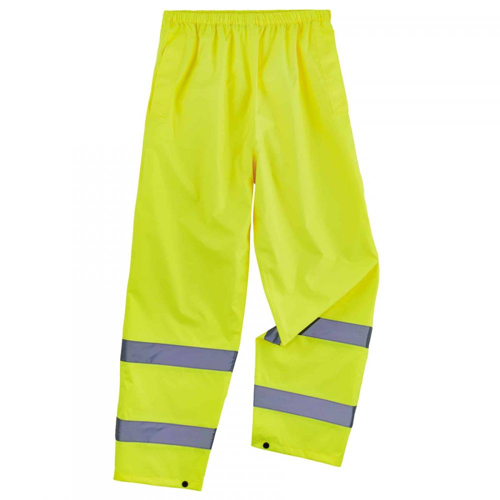 8916 L Lime Class E Lightweight Hi-Vis Rain Pants