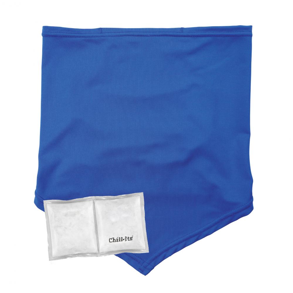 6482 S/M Blue Cooling Neck Gaiter Bandana Pocket Kit