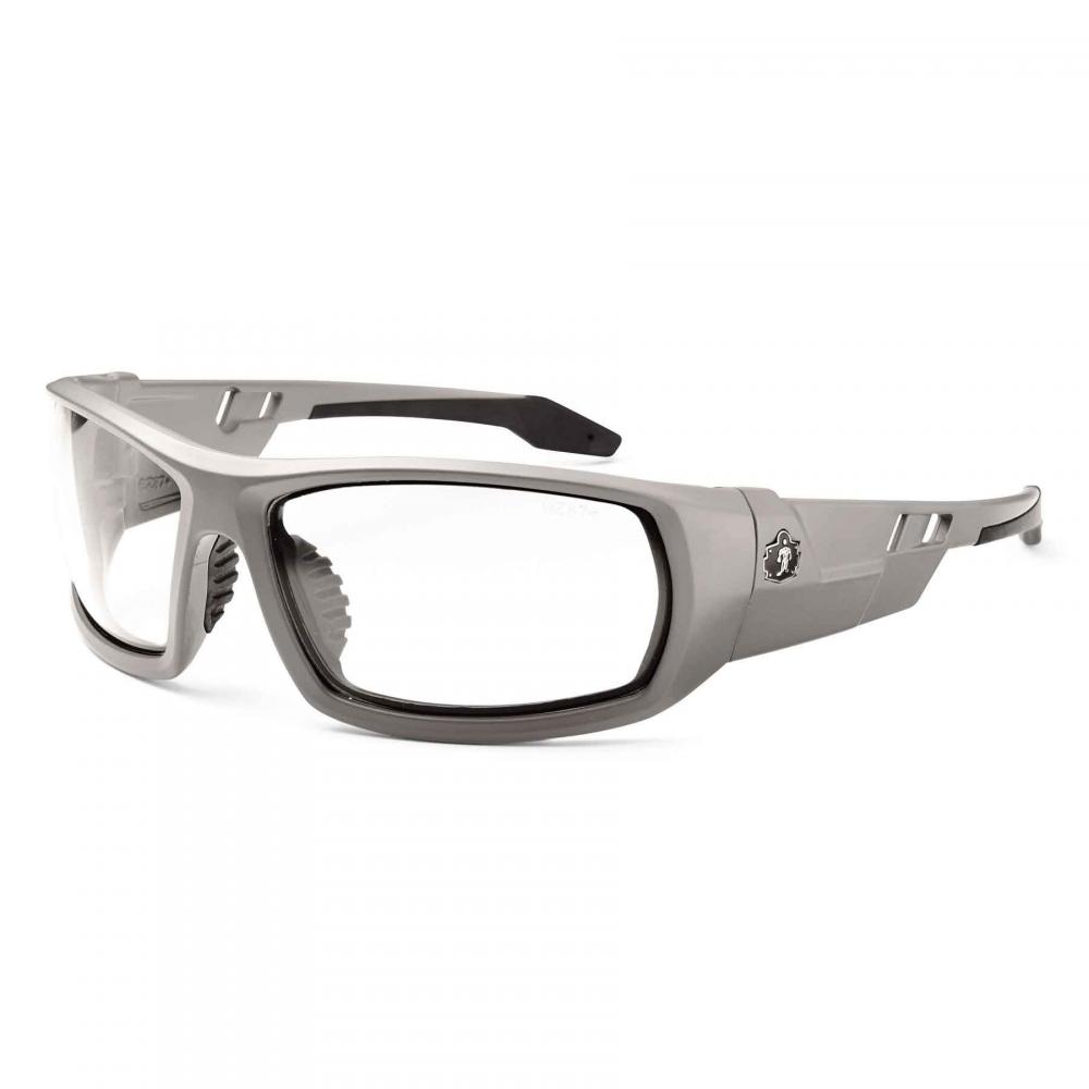 ODIN Matte Gray Frame Clear Lens Safety Glasses