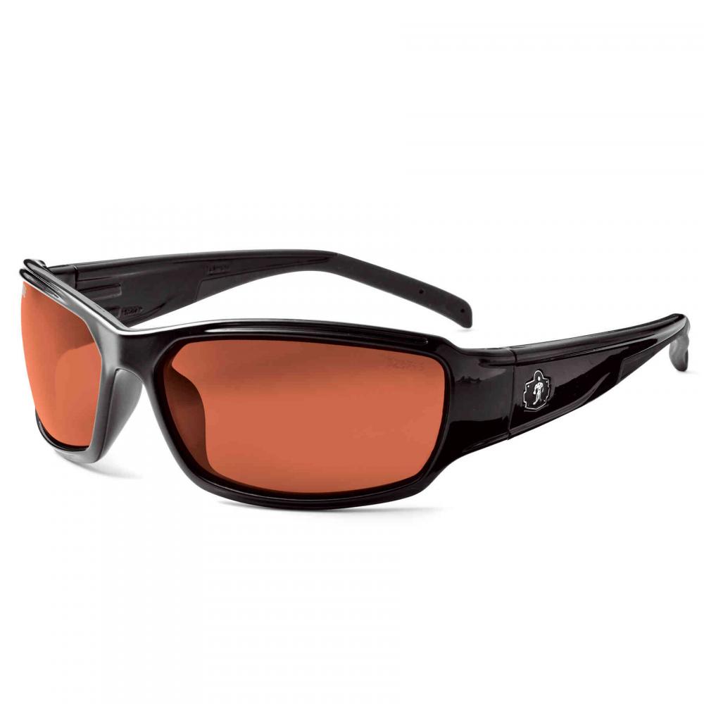 THOR-PZ Black Frame Copper Lens Polarize Safety Glasses