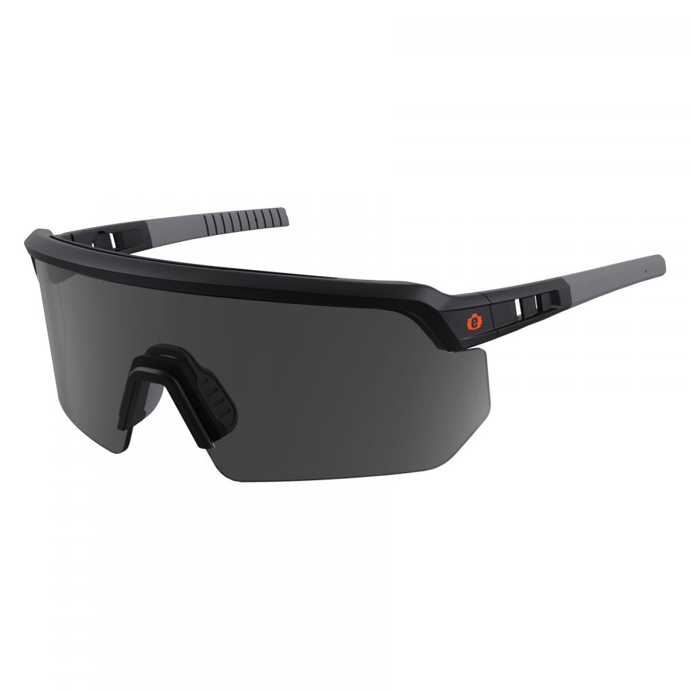 AEGIR-AFASPZ Matte Black Frame Smoke Lens Safety Glasses - AFAS Polarized