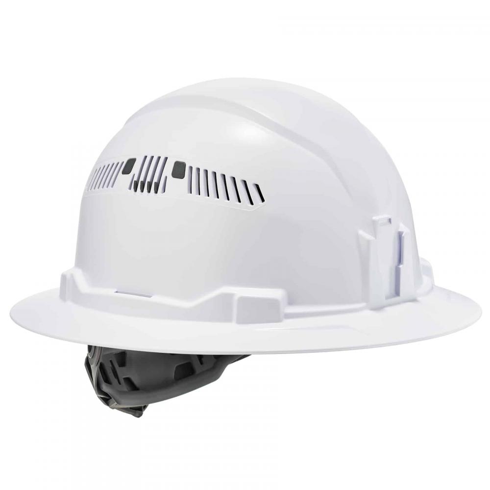 8973 CLASS C FULL BRIM HARD HAT WHITE / SKULLERZ