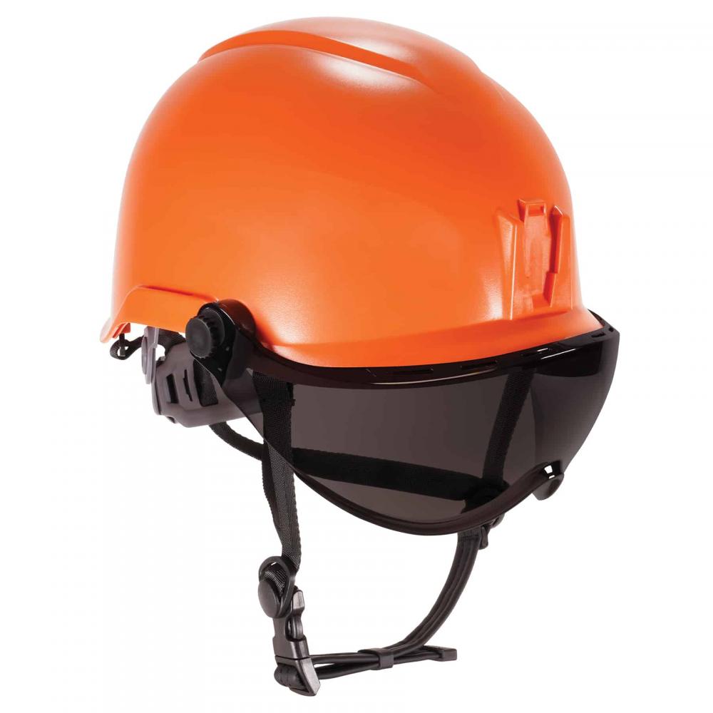 8974V Anti-Fog Smoke Lens Orange Safety Helmet with Visor Type 1 Class E