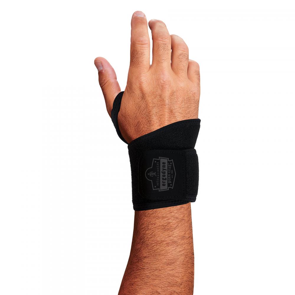 425 Black Neoprene Wrist Wrap Support Thumb Loop