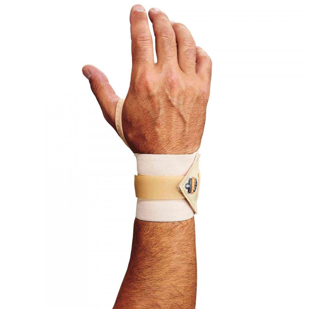 420 S/M Tan Wrist Wrap Support - Thumb Loop
