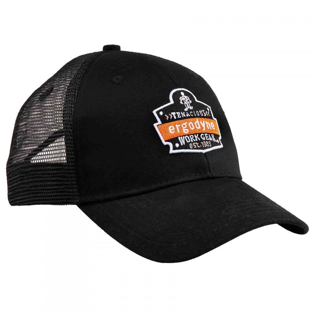 SNAP-CAP Black Master Brand Snapback Hat - Mesh Back