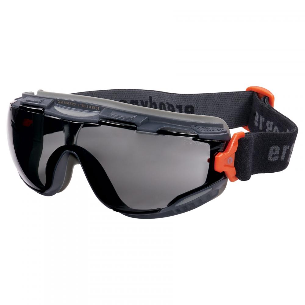 ARKYN-FAB Gray Frame Smoke Lens Safety Goggles Elastic Strap