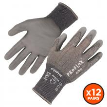 Ergodyne 10482 - 7044 12-pair S Gray ANSI A4 PU Coated CR Gloves