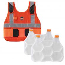 Ergodyne 12220 - 6215 S/M Orange Premium FR Phase Change Cooling Vest - Packs