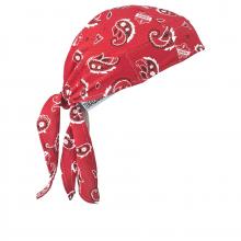 Ergodyne 12479 - 6615 Red Western High-Performance Terry Cloth Bandana - Tie