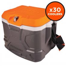 Ergodyne 13172 - 5170 Pallet of 30 Orange and Gray Industrial Hard Sided Cooler - 17 qt