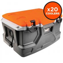 Ergodyne 13173 - 5171 Pallet of 20 Orange and Gray Industrial Hard Sided Cooler - 48 qt
