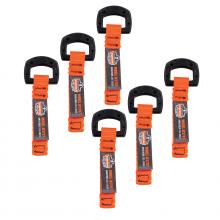 Ergodyne 19711 - 3707 6-pack Orange Web Tool Tether - Non Conductive D-Ring 6-Pack