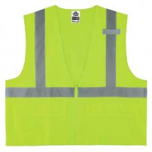 Ergodyne 21165 - 8225Z L/XL Lime Class 2 Standard Solid Vest - Zipper