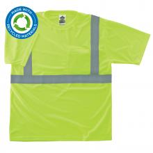 Ergodyne 21532 - 8289-ECO S Lime Class 2 Hi-Vis T-Shirt Recycled