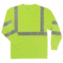 Ergodyne 21705 - 8391 XL Lime Class 3 Hi-Vis Long Sleeve Shirt