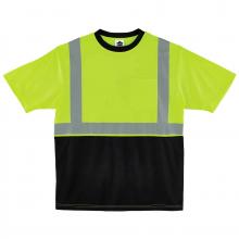 Ergodyne 22503 - 8289BK M Lime Class 2 Hi-Vis T-Shirt Black Bottom