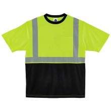 Ergodyne 22504 - 8289BK L Lime Class 2 Hi-Vis T-Shirt Black Bottom