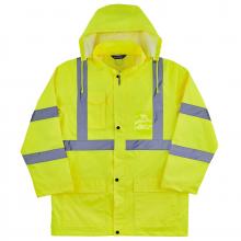 Ergodyne 24335 - 8366 XL Lime Class 3 Lightweight Hi-Vis Rain Jacket