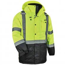 Ergodyne 25562 - 8384 S Lime Hi-Vis Winter Jacket Quilted Parka