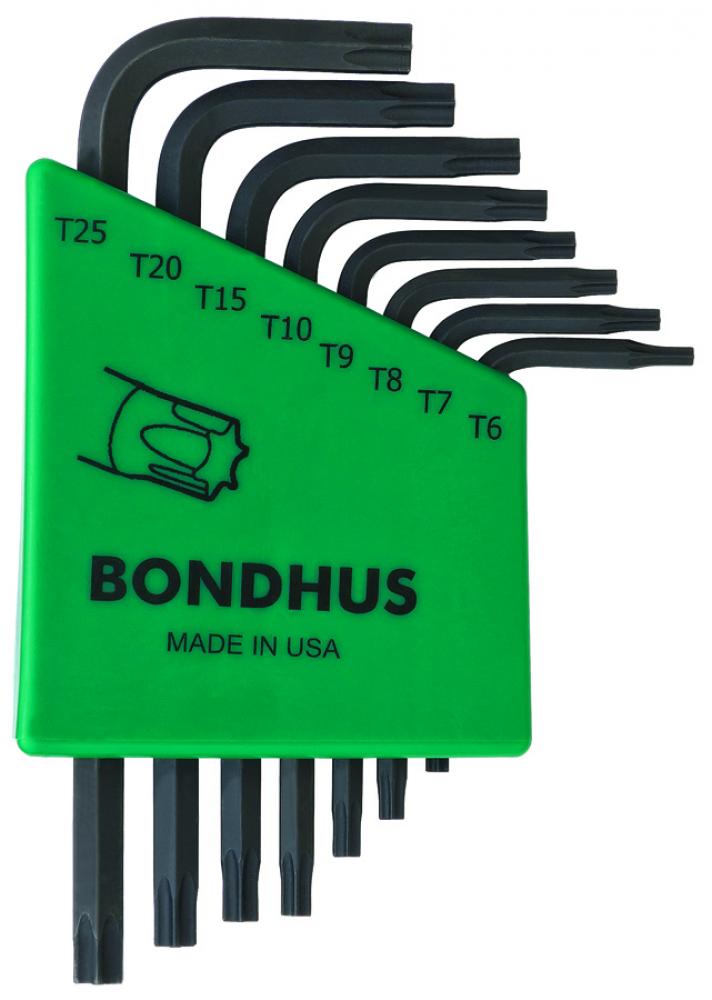 BONDHUS 8PC (T6 - 25) SHORT ARM L-WRENCH SET